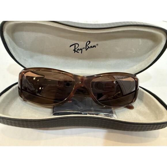 Ray-Ban Sunglasses Frame Only RB 4078 642/57 3P Tortoise Rectangular Italy 55 mm - Picture 1 of 15